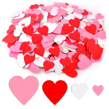 Coopay 600 Pieces Valentine's Day Foam Hearts Self Adhesive Foam Heart Stickers for Valentine Wedding Party Decoration, Crafts and Gift Wrapping