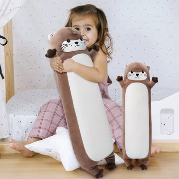 Sprinqdawin Large Otter Stuffed Animal,33.5” Long Otter Plush,Cute Plushies Animal Body Pillow,Kawaii Big Plush Toys Animals Gifts,Animals Sleeping