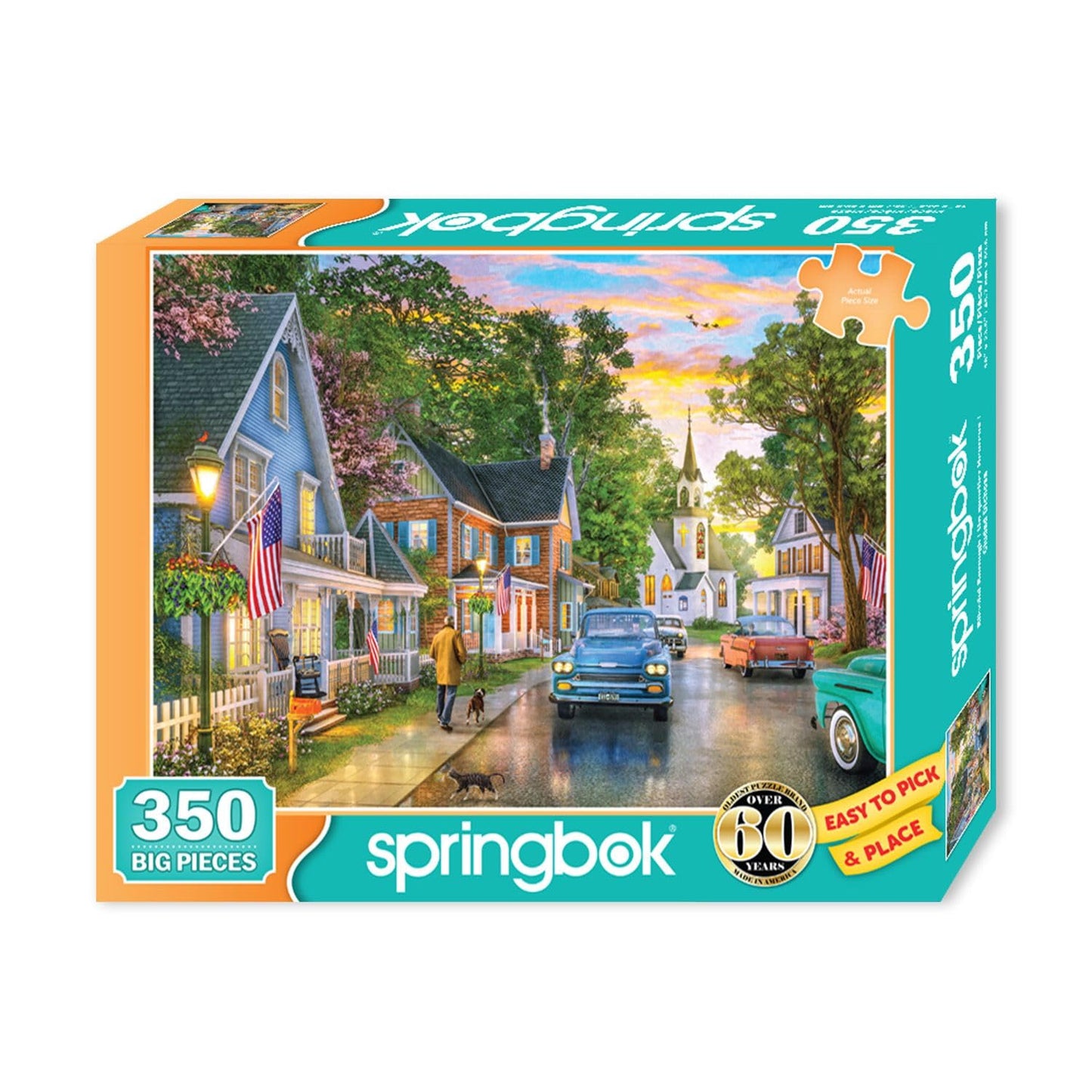 Springbok's 350 Piece Jigsaw Puzzle Blissful Borough - Made in USA