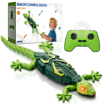 HYES Wall Crawler Gecko, Remote Control Robot Toys, Rechargeable RC Animals Toy, Realistic Wall Crawling Halloween Birthday Gifts for Boys Girls Ages