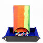 FanRoll Fold Up Dice Tower: Watercolor Rainbow, Role Playing Game Dice Accessories for Dungeons and Dragons