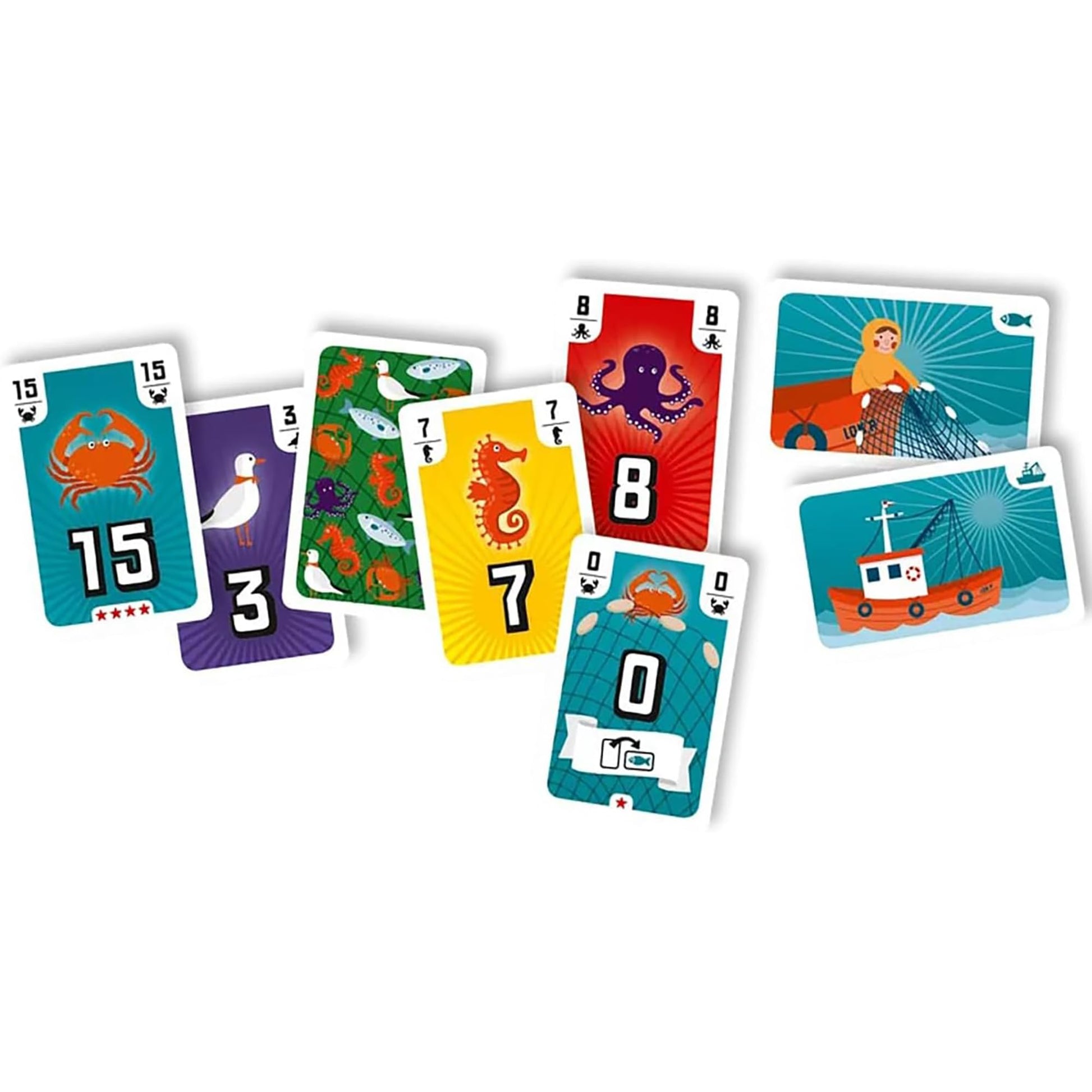Rio Grande Games Fishing Trick Taking Card Game, Ocean Strategy & Card Drafting, Ages 14+, 3-5 Players, 30-60 Mins