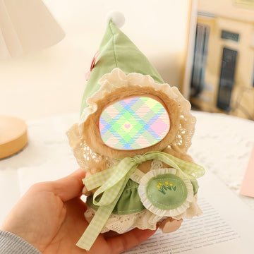 Clothes for Dolls Accessories, Elf Outfit Set 4 Pieces for 15cm 17cm Doll, Cute Hat Shoes Clothing Set Replacement Green (No Doll)