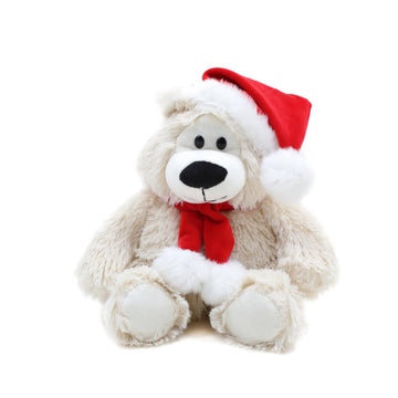 Plushland Adorable Soft Sophie Teddy Bear, Stuffed Animal Holiday Toys with Hat and Scarf Christmas Accessories - A Perfect Toy Gift for Kids 12