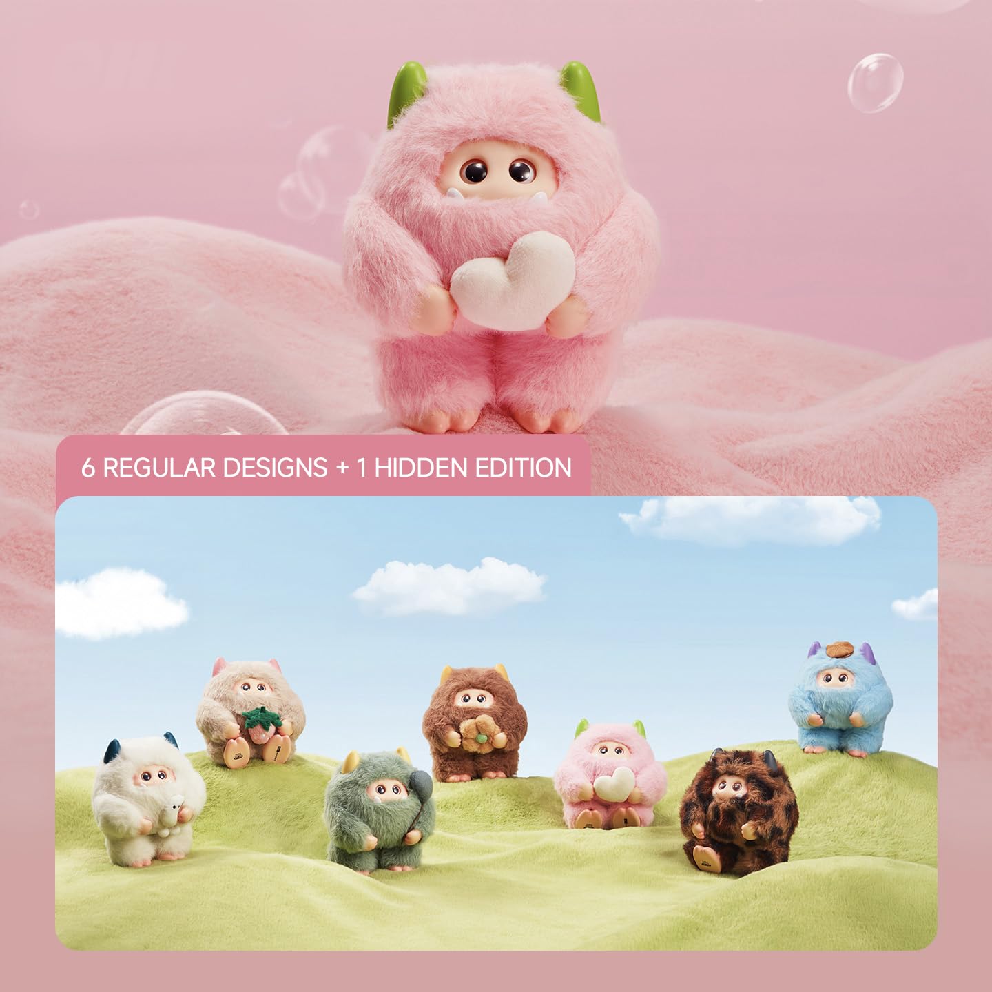OHKU Giggle Monster Marshmallow Dreams Series Vinyl Plush Blind Box Random Design Action Figures Collectible Toys Home Decorations Holiday Birthday