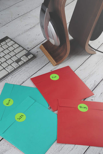 Dot Sticker Color Labels 1 inch (25 mm) in Green, Yellow, Pink, Purple, Orange, Brown, Blue, and Red 768 Pack by Royal Green