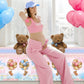 HAKOTI Bear Gender Reveal Tablecloths - 3PCS Pink and Blue Baby Shower Table Cover Decoration for Boy or Girl Reveal Party