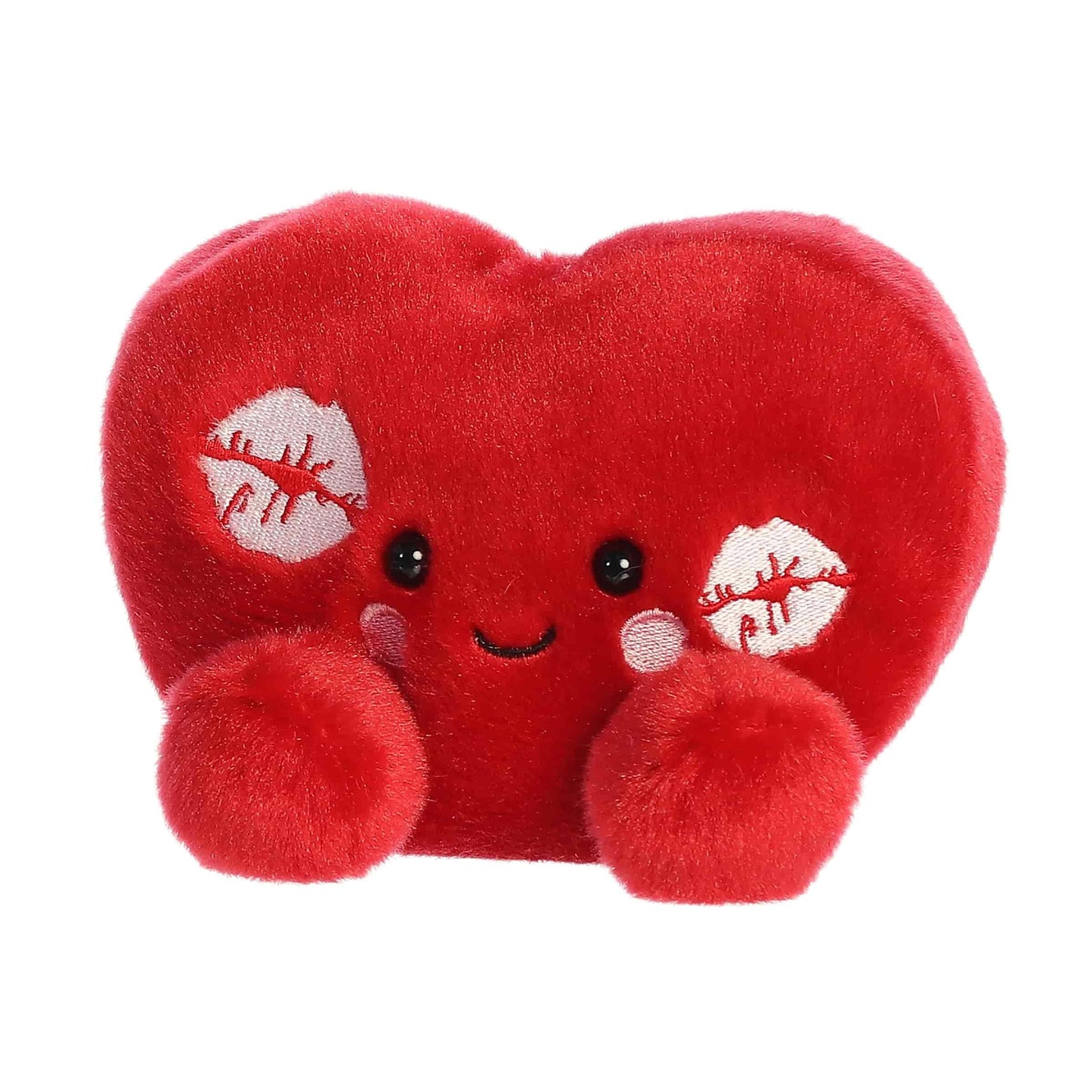Aurora Adorable Palm Pals Kimi Kisses Heart Stuffed Animal - Fun Seasonal Plush For Kids and Adult Collectors - Perfect for Decorating Rooms
