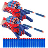 keumi 2 Sets Spider Web Shooters for Kids Halloween Party Favors Cosplay Launcher Gloves with Wrist Toy Set Hero Webs Shooter for Kids