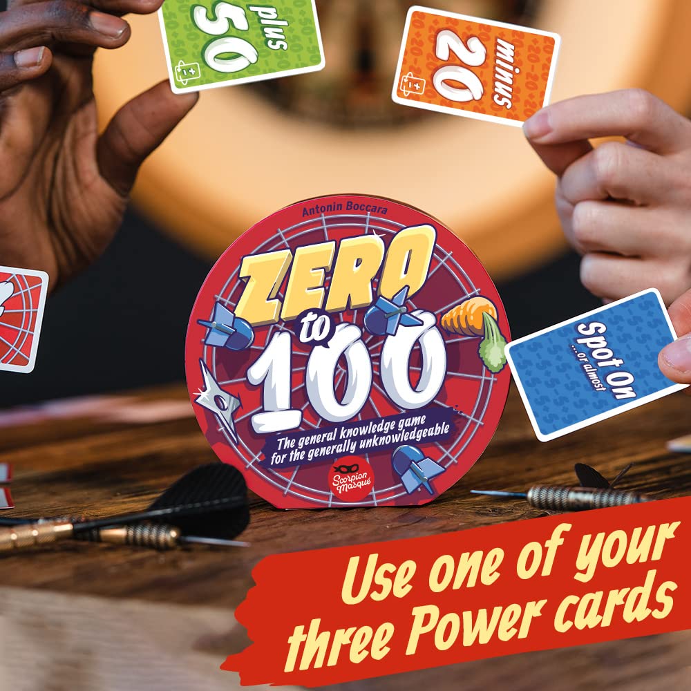 Scorpion Masqué Zero to 100 | Party Trivia Game | Fun Family Game | Travel Games| 2 to 12 Players | 15 Minutes