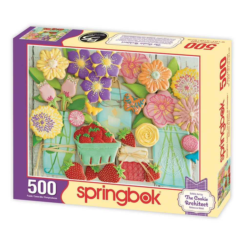 Springbok's 500 Piece Jigsaw Puzzle Spring Cookies - Made in USA
