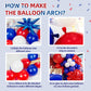 Red White and Blue Balloons Garland Arch Kit, 5 10 12 18 inch Red White Blue Confetti Latex Balloons for 4th of July Graduation Baseball Birthday