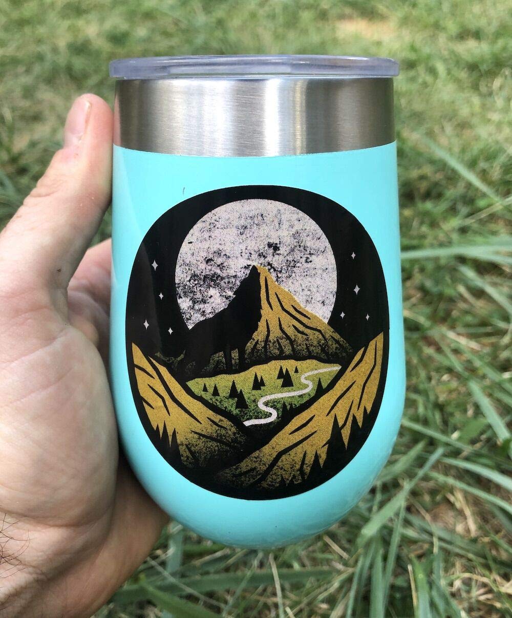 Mountain and Moon Sticker