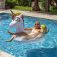 PoolCandy Inflatable Animal Pool Tubes & Swim Rings (Unicorn Glitter Filled 48" inch Animal Pool Tube Swim Ring)