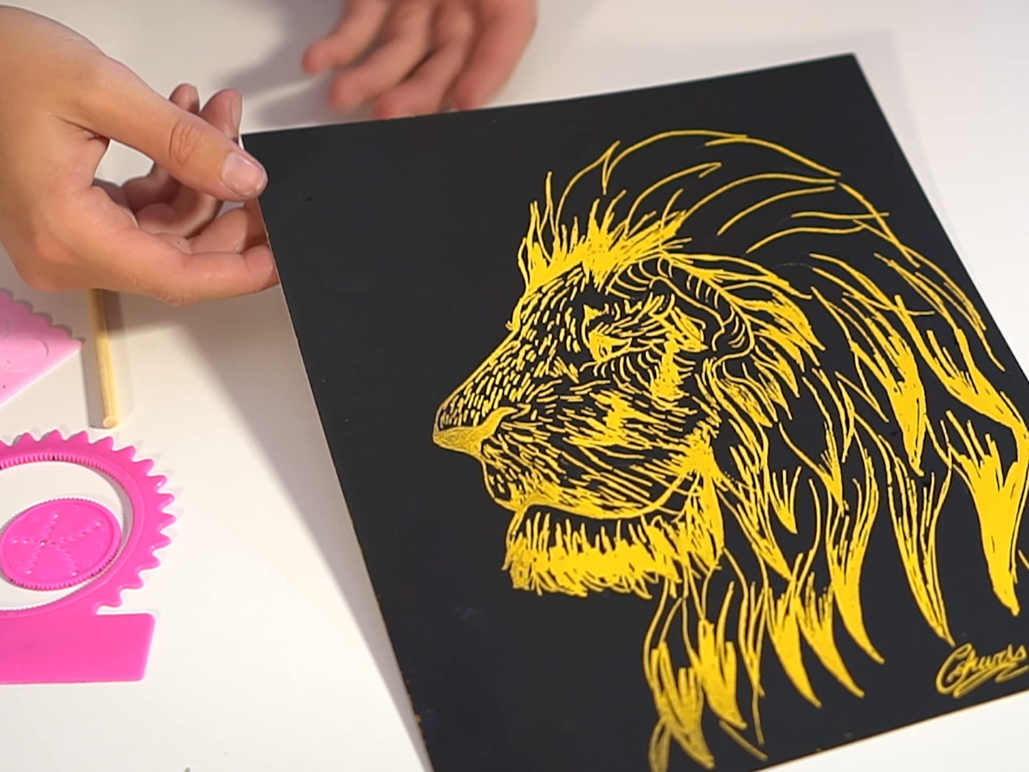 Marvin's Magic Scratch Art Kit for Kids - Rainbow Sheets - Age 5-12