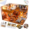 TOPBSFARNY Miniature House Kit with Dust Cover, DIY Doll House Villa Building 3D Model Book Nook, Gifts for Friend and Parents (TD55)