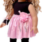 Showtime - 5 Piece Outfit - Black Unitard, Pink Tutu Skirt, Ballet Slippers, Corsage, Hairpiece - Clothes Fits 18 Inch Dolls (Doll Not Included)