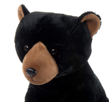 The Petting Zoo Black Bear Stuffed Animal, Gifts for Kids, Wild Onez Zoo Animals, Jumbo Black Bear Plush Toy 20 inches