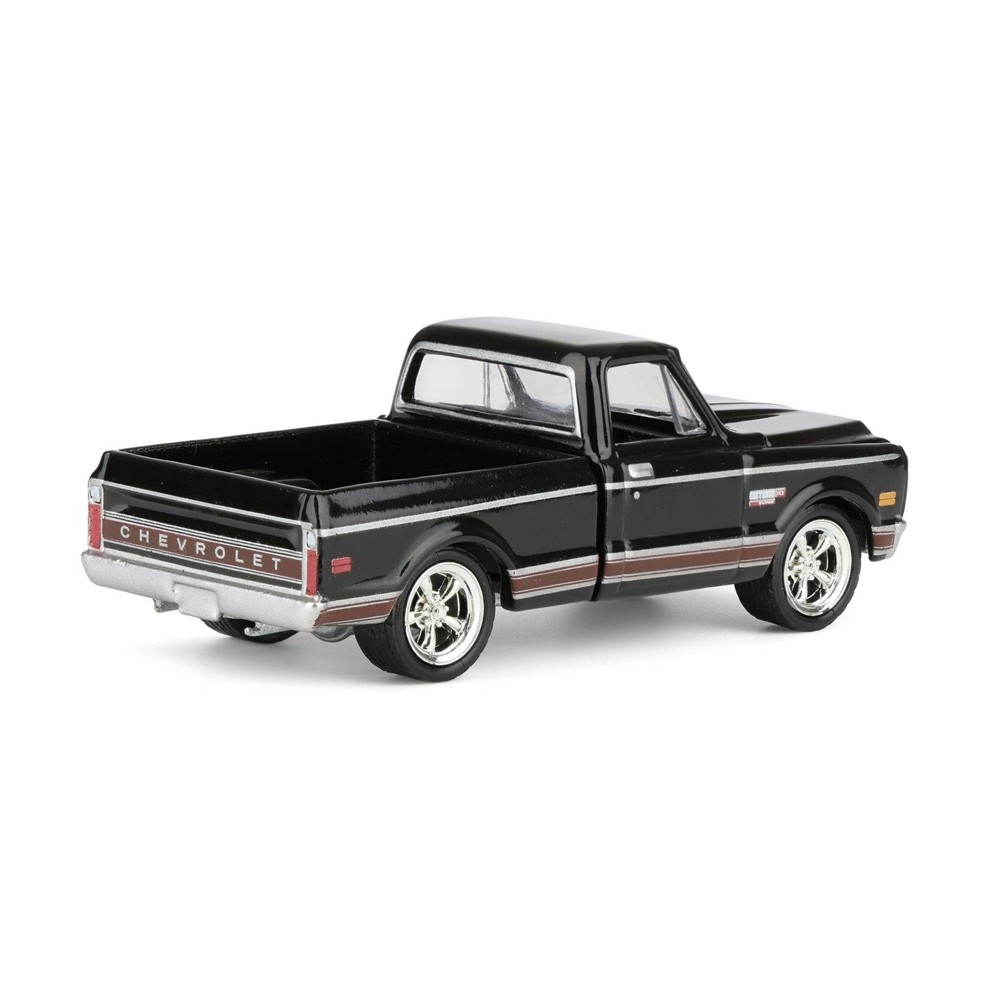Greenlight 1/64 1972 Chevy Cheyenne C10 Short Bed, Black, Hobby Exclusive 30546