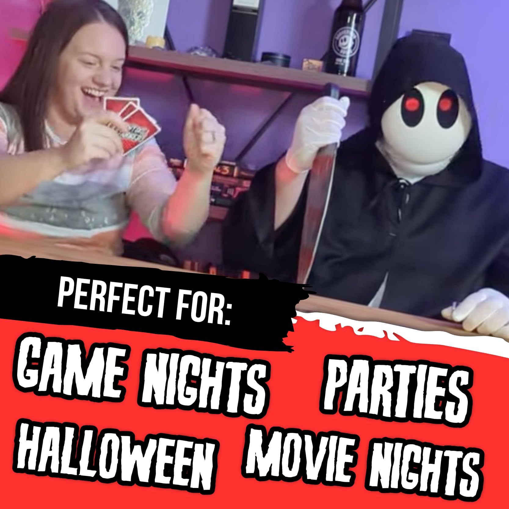 Don't Get Stabbed!: The Party Game Where You Get to Kill Your Family and Friends (for Pretend). Exciting Card Game for Adults and Horror Gift