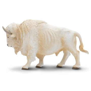 Safari Ltd. White Buffalo Figurine - Detailed 6" Plastic Model Figure - Fun Educational Play Toy for Boys, Girls & Kids Ages 3+