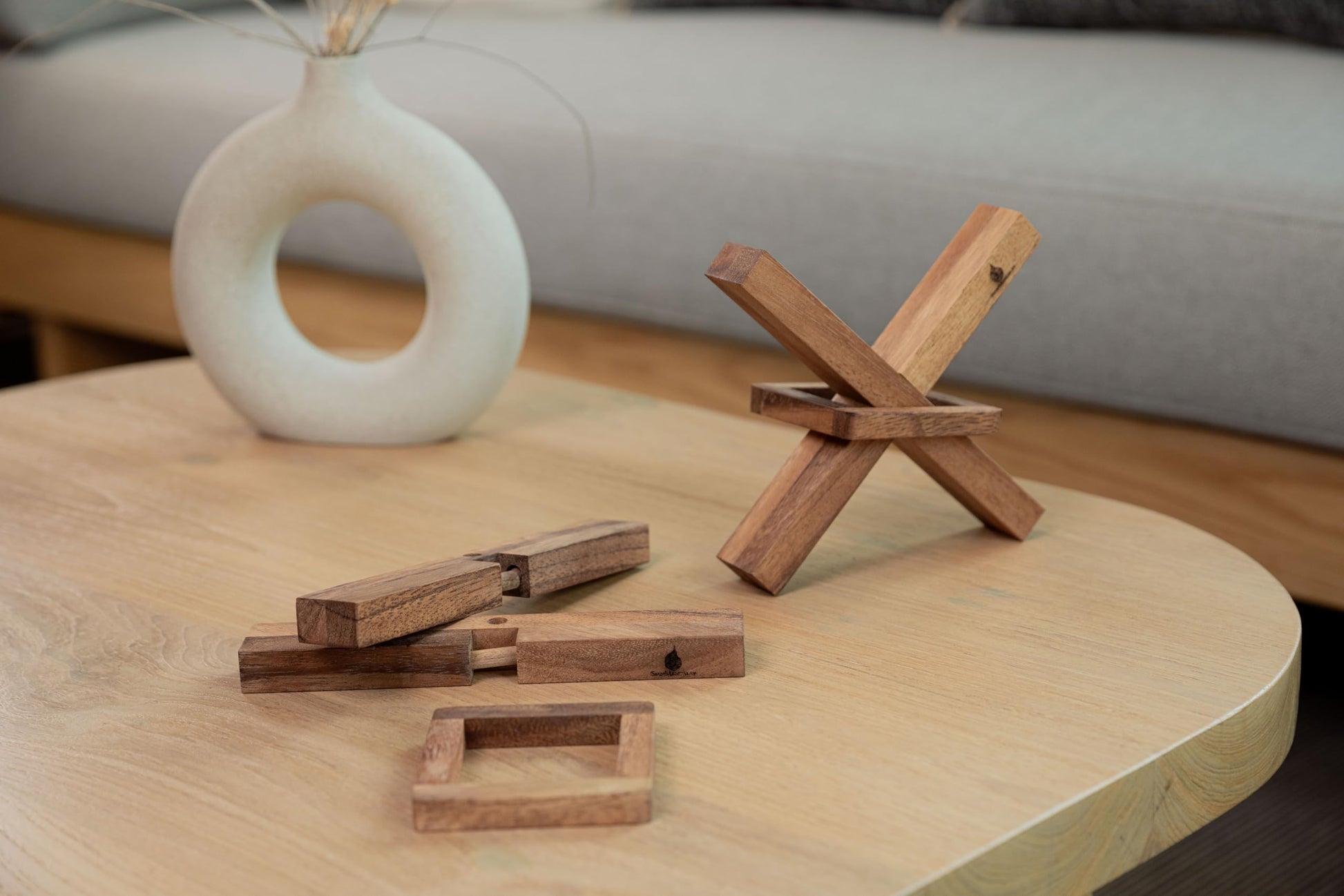 X Cross Disentanglement Puzzle Wooden Brain Teasers for Adults Logic Games Gift Puzzle and Mind Teasers The Cross Out Tricky Games Wood IQ Puzzles