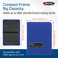 BCW Z-Folio 9-Pocket LX Album - Blue | Secure Zipper Card Organizer | Premium Leatherette Card Collection Binder | Trading Card Binder for Pokemon