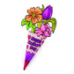 Fun Express Paper Flower Bouquet Kit for Kids - 12 DIY Flower Craft Kits for Mothers Day Crafts for Kids Classroom | Color Your Own Flower Making Kit
