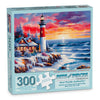 Bits and Pieces 300 Piece Puzzles for Adults 300 Large Pieces 18" x 24" Jigsaw Puzzles, Winter Seascape, Random Die Cut, No 2 Pieces Alike, Winter