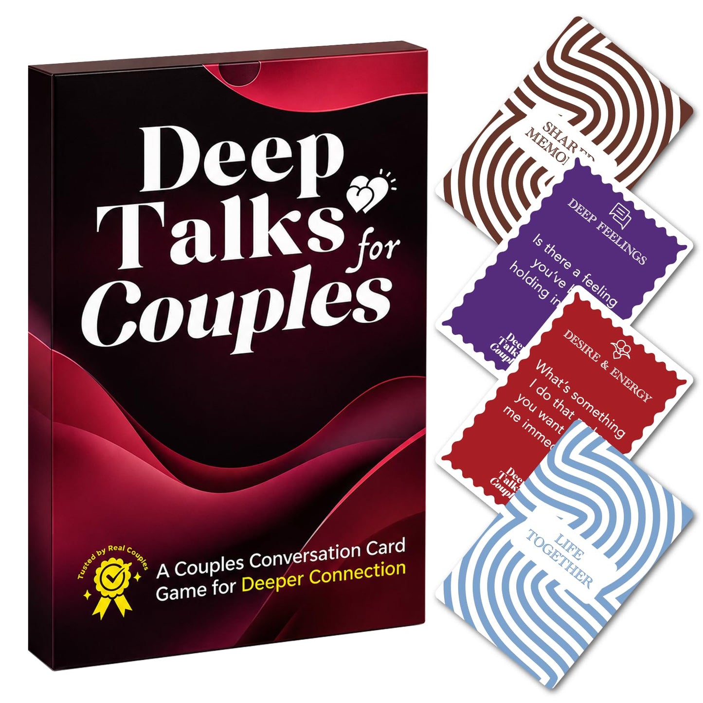 Hesuuho Couples Games for Date Night, 120 Conversation Game Cards for Couples, Relationship Card Game to Build Deeper Connection & Trust, Anniversary
