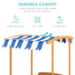 Best Choice Products Kids Wooden Cabana Sandbox Play Station for Children, Outdoor, Backyard w/ 2 Bench Seats, UV-Resistant Canopy Shade, Fabric