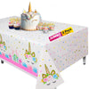 Lifestyle Extra-Large 2 Pack Unicorn Tablecloth - 108"x54" Disposable Table Cover for Birthday Party, Baby Shower & Girl Decoration - Birthday