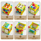 Seozio Montessori Activity Cube Toys for Baby, 6-in-1 Shape Sorting Toy, Fine Motor Learning Game for Toddlers 1-3