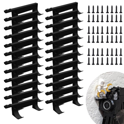 TEYOUYI 24PCS Wall Mount for Any Lego Speed Champions Sets Wall Bracket for Lego Speed of Champions with a Base for The Pilot,Wall Mount for Brick