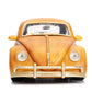 Jada Toys Transformers Bumblebee Volkswagen Beetle Die-cast Car, 1:24 Scale Vehicle & 2.75" Charlie Collectible Metal Figurine, Yellow