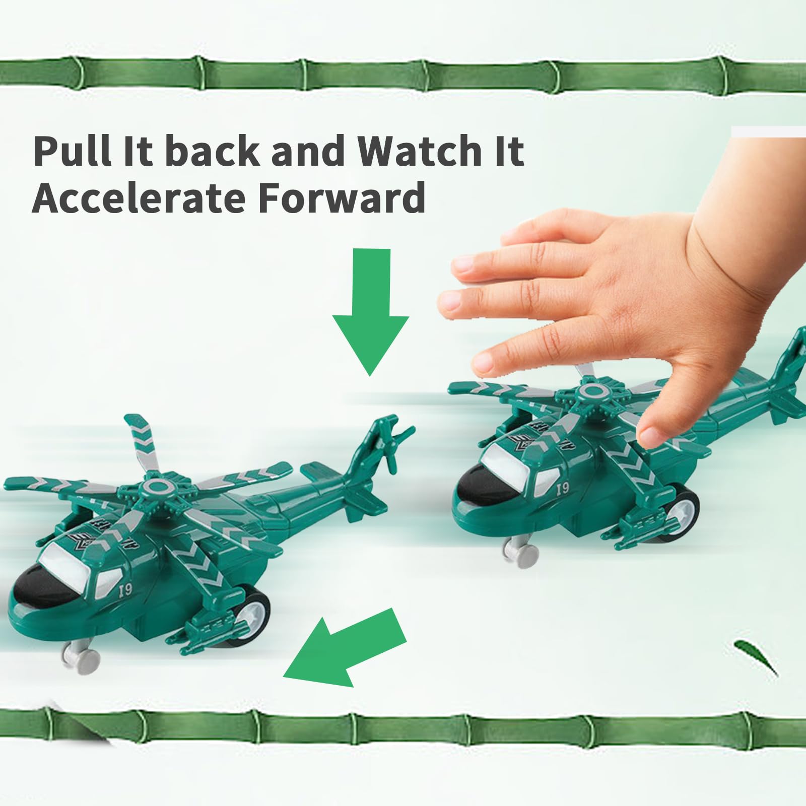 UXRPTU Pull-Back Airplane Toy Boys Plane Playset for Toddlers 3-5 Variety Pack of Helicopters Stealth Bombers Fighter Jets Aircraft Planes for Kids