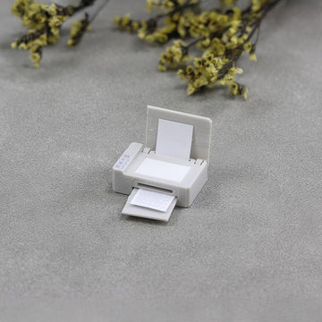 Miniature Printer (Choice of Black/Grey): 1:12 Scale Model for Dollhouse Office, Study, Modern Diorama, IT Workspace, Classroom, Desktop Collector