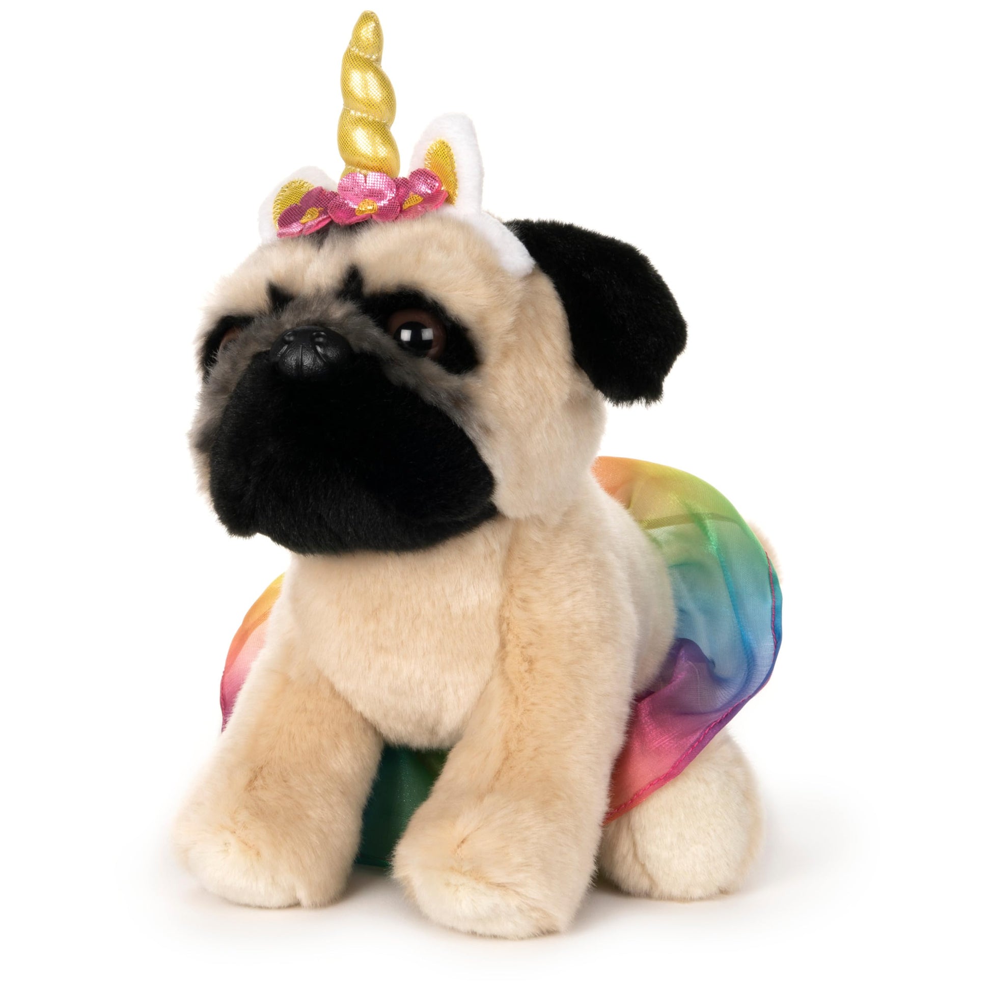 GUND Doug The Pug Unicorn Tutu, Premium Plush Dog Stuffed Animal for Ages 1 and Up, 9"