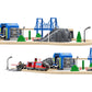Wooden Train Tracks Accessories, Train Set Piece of Police Station Compatible with All Railroad Track Collection, Train Toys Expansion Pack for Kids
