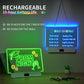 Rechargeable LED Drawing Board, 16.6 Inches Lumiboard, 8 Colors & 3 Modes, LED Note Board with Build in Stand, Includes 7 Markers & 1 Hanging Chain