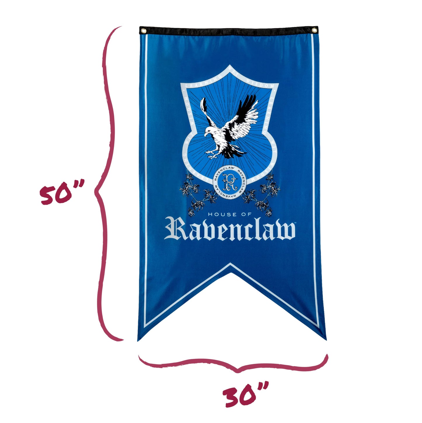 Conquest Journals Harry Potter Ravenclaw Crest Banner, 30'' x 50'' Extra Large Flag, 300D Oxford Cloth, Banners for Birthday Parties, Party Supplies