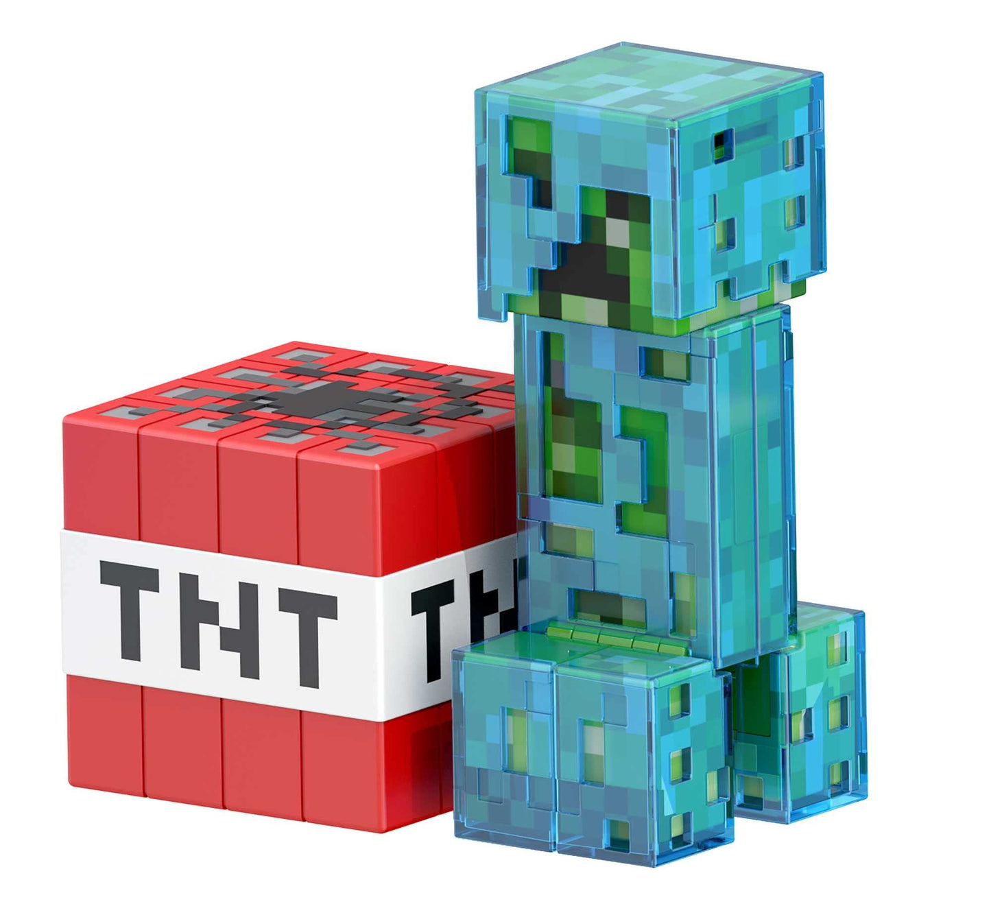 Mattel Minecraft Diamond Level Creeper Action Figure & Die-Cast Accessories, Collectible Toy Inspired by Video Game, 5.5-inch Scale