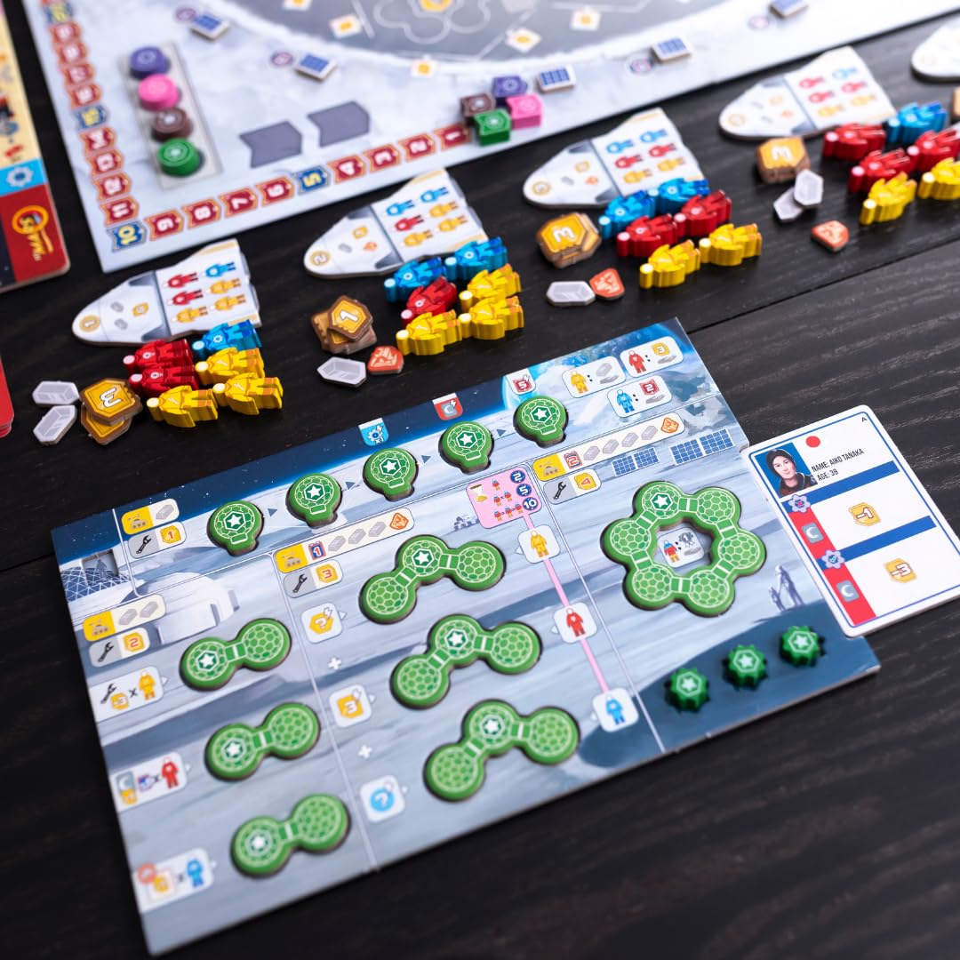 Shackleton Base: A Journey to The Moon Board Game - Sci-Fi Strategy Game of Space Exploration, Fun for Family, Kids & Adults, Ages 14+, 1-4 Players