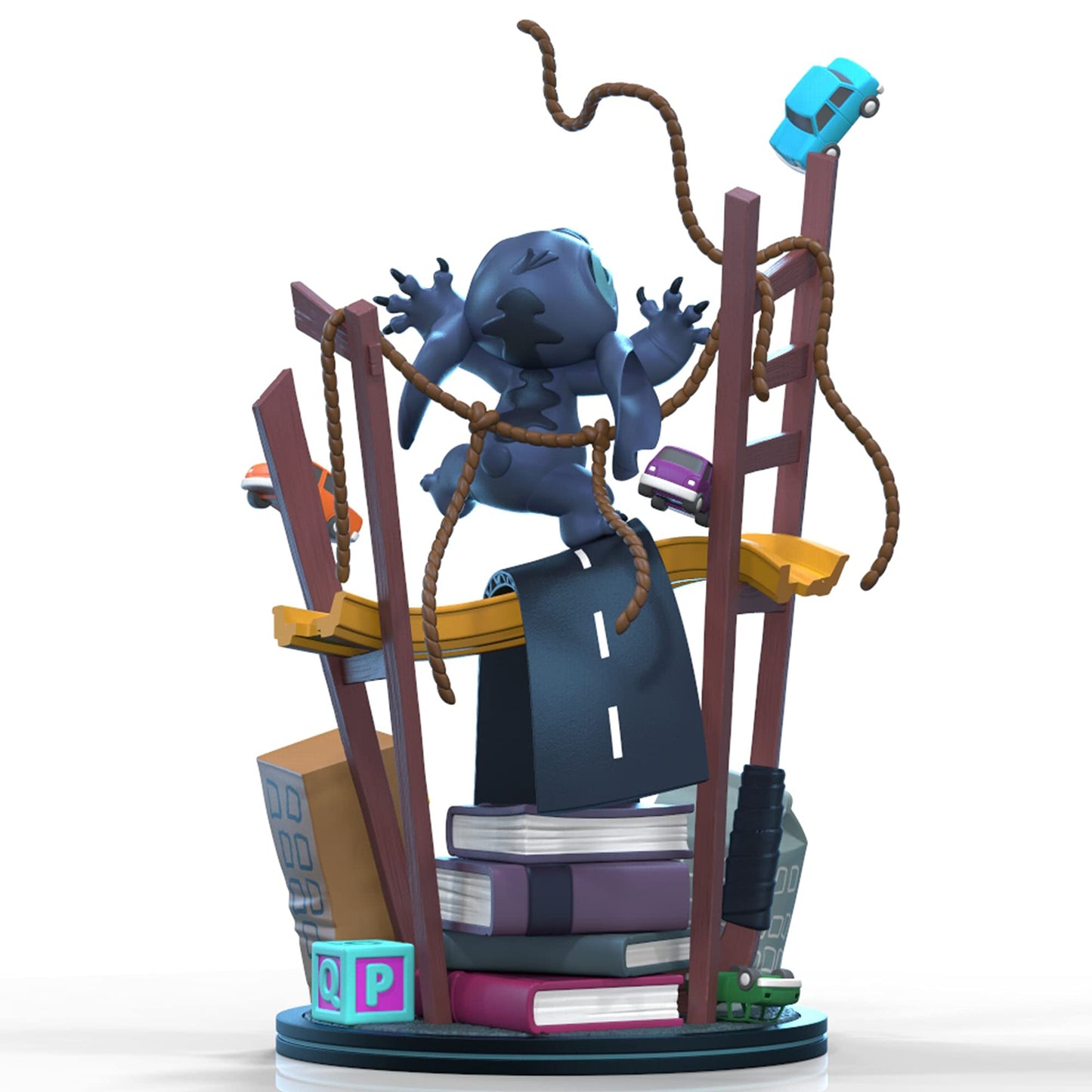 QMx Disney Stitch Visits San Francisco Q-Fig Max Elite, Blue