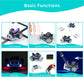 ELECFREAKS microbit Starter Kit Cutebot Pro DIY Programmable Robot Car Kit with 4 Line-Tracking Sensors and Encoded Motor, microbit Project Makecode