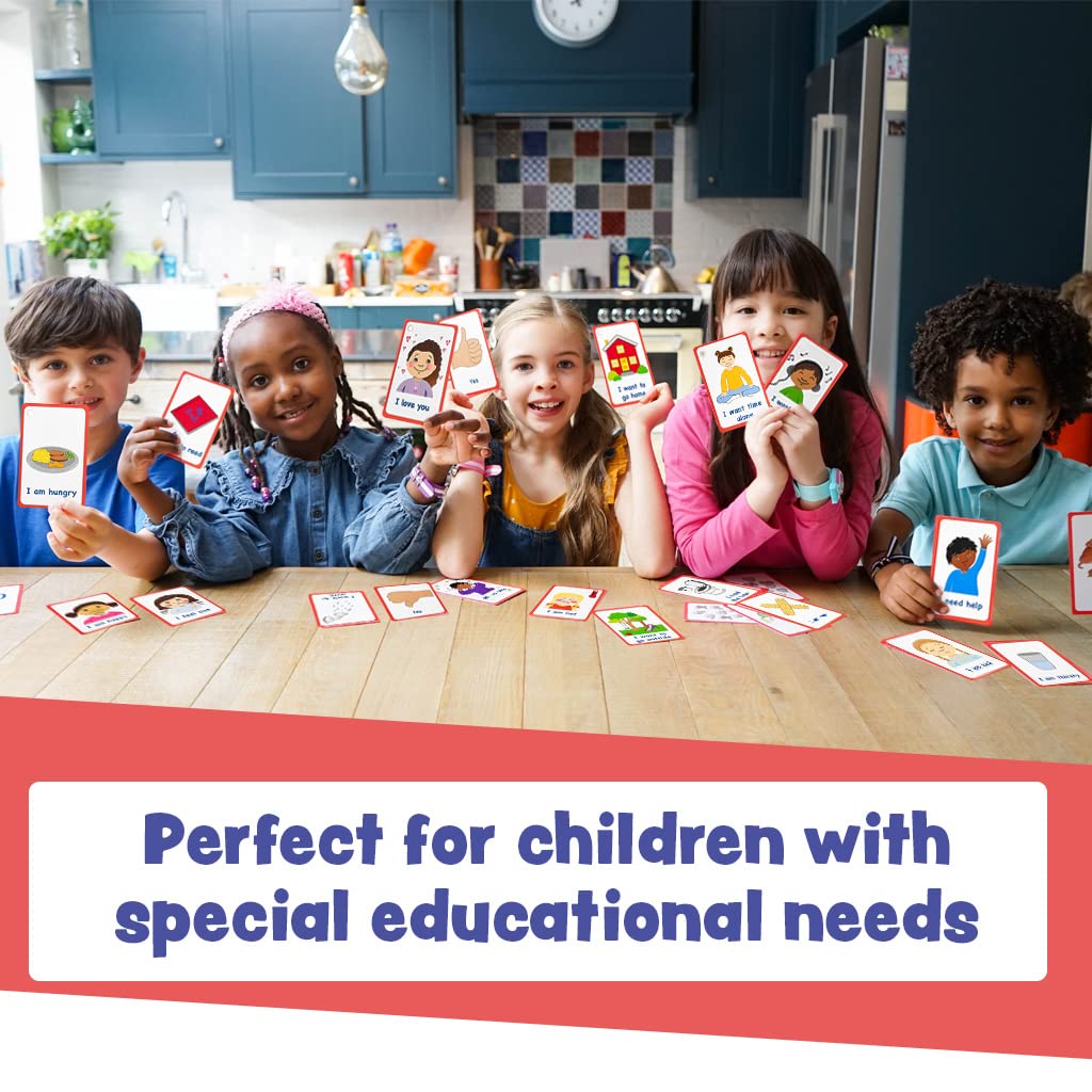 Amonev Special Needs My Communication Cards for Special Ed, Speech Delay Non Verbal Children and Adults with Autism 27 Flashcards for Visual aid or