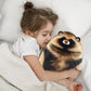 Dinyinor Raccoon Plush Toy 12" - Ultra Soft Chubby Stuffed Animal Pillow, Kawaii Squishy Trash Panda Plushie, Huggable Lumbar Cushion & Room Decor