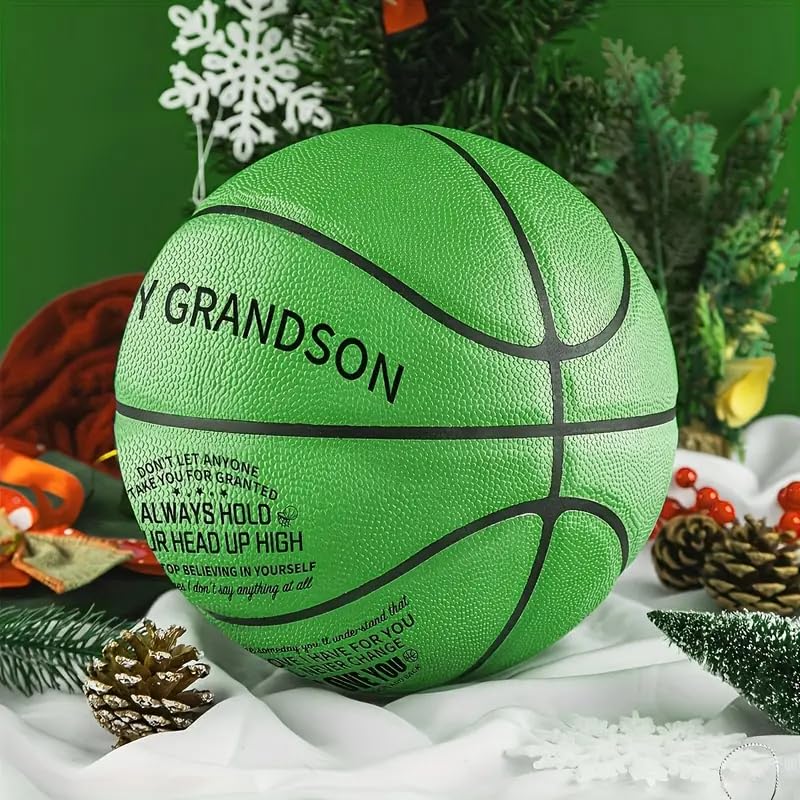 Moactiv Basketball for Grandchildren, Sports-Loving Grandson Gifts, Custom Birthday Graduation Back to School Gifts, Size 7, 29 Inches, 1.36 Pounds