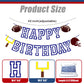 Football Happy Birthday Banner,Football Party Decorations, Happy Birthday Bunting Sign for Sport Theme Decoration