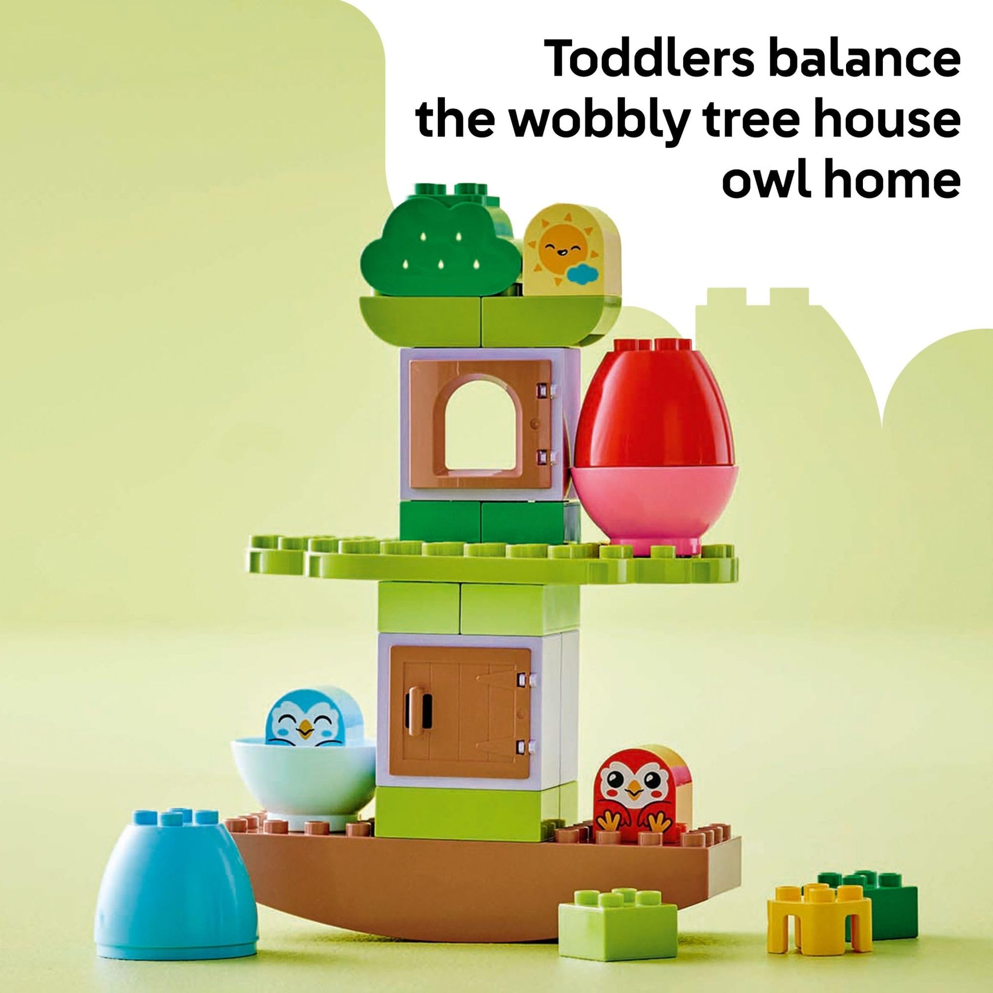LEGO DUPLO My First Balancing & Stacking Tree Building Toy Playset - Gift for Easter for Toddlers - Learning & Educational Toy for Boys and Girls,